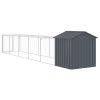 Dog House with Roof Anthracite 46.1"x239.8"x48.4" Galvanized Steel