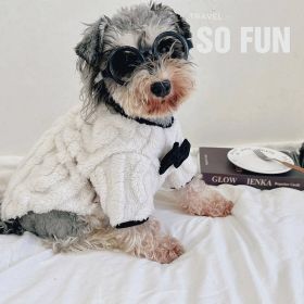 Hot Sale French Bow Tie Sweater Jarre Aero Bull Corgi Two Feet (Option: Beige-S)